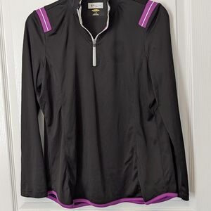 Black and Purple Long Sleeve Top